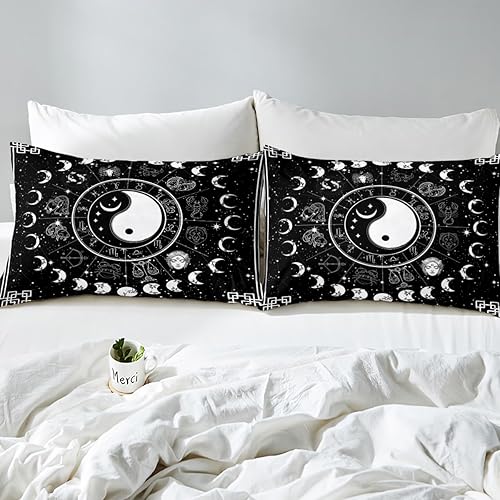 Vista 15 de Funda de edredón con estampado de gatos de dibujos animados, para niños, niñas, amantes de los gatos, funda de edredón rosa con corazón y fresa