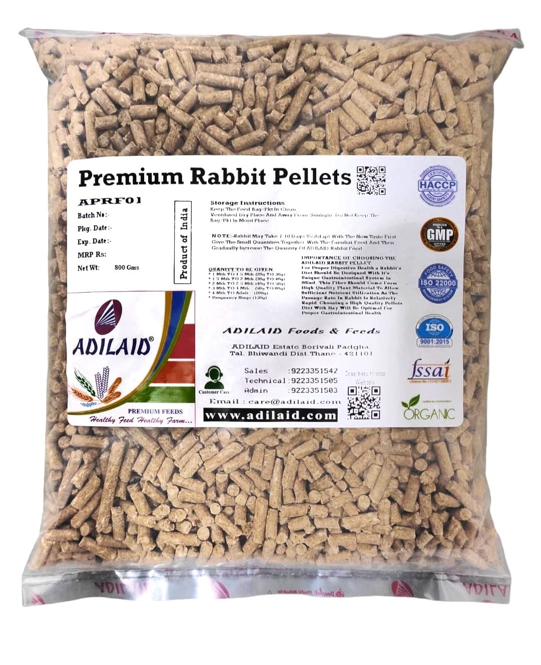 Adilaid Premium Rabbit Feed (800 GMS)-image-19