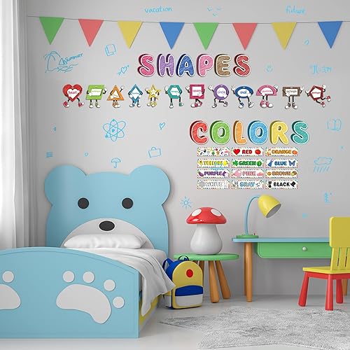 Miniatura 4 de 96 piezas de pósteres educativos preescolares para niños pequeños, tablón de anuncios del alfabeto, para decoración de pared de aula, letras de