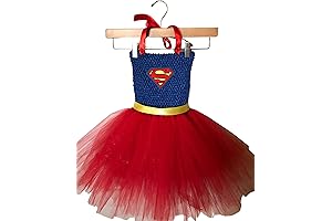 Supergirl Costume for Girls | Superhero Super Man Red, Blue, and Yellow