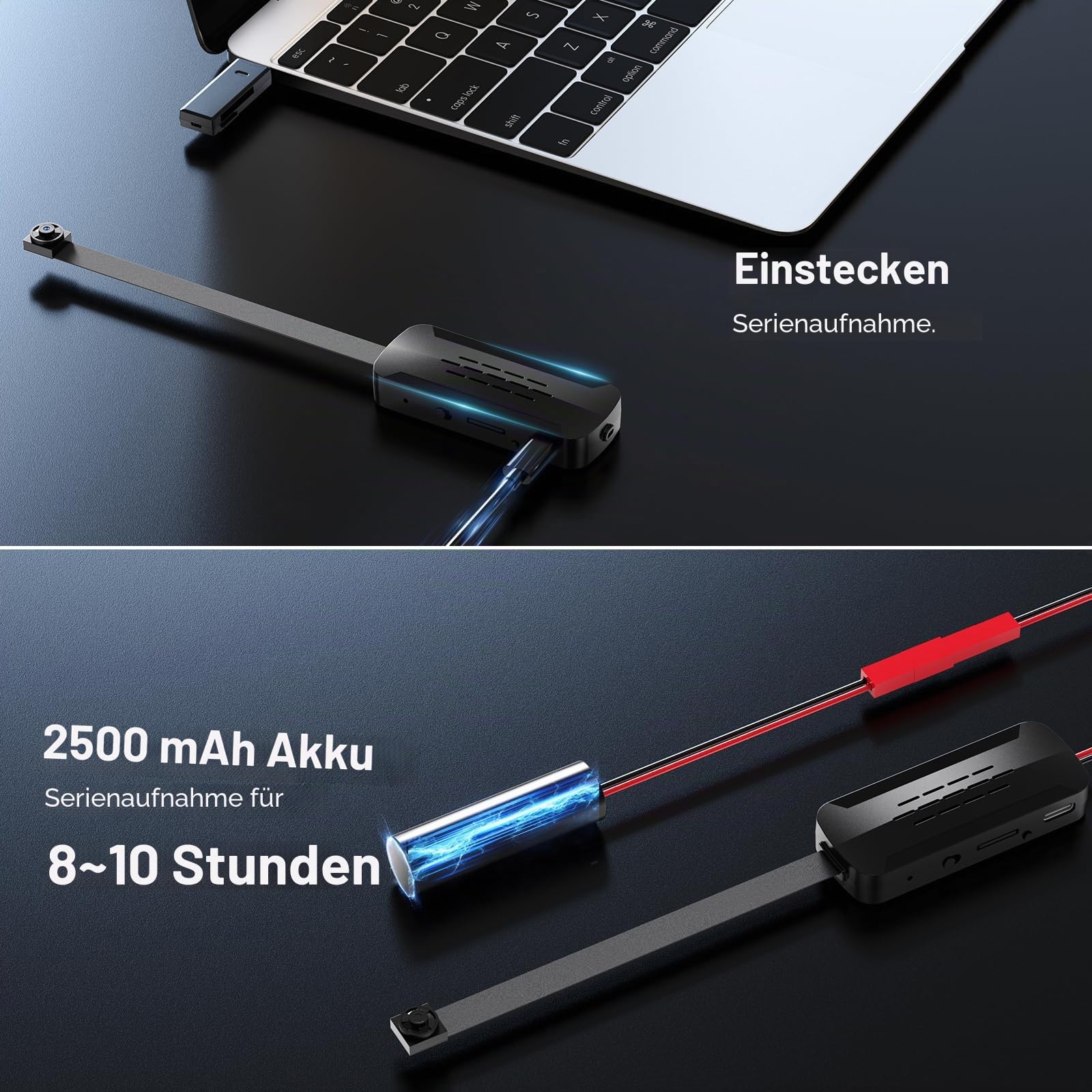 Echte Full-4K-HD-Mini Kamera, Mini Wireless Nanny Fernbedienung DIY Modul mit Kostenloser 64G SD-Karte, Smart Home Überwachungsgerät (Nicht