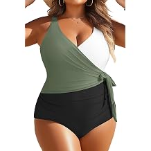 Plus Size One Piece Swimsuits- Tummy Control Full Coverage Bathing Suits