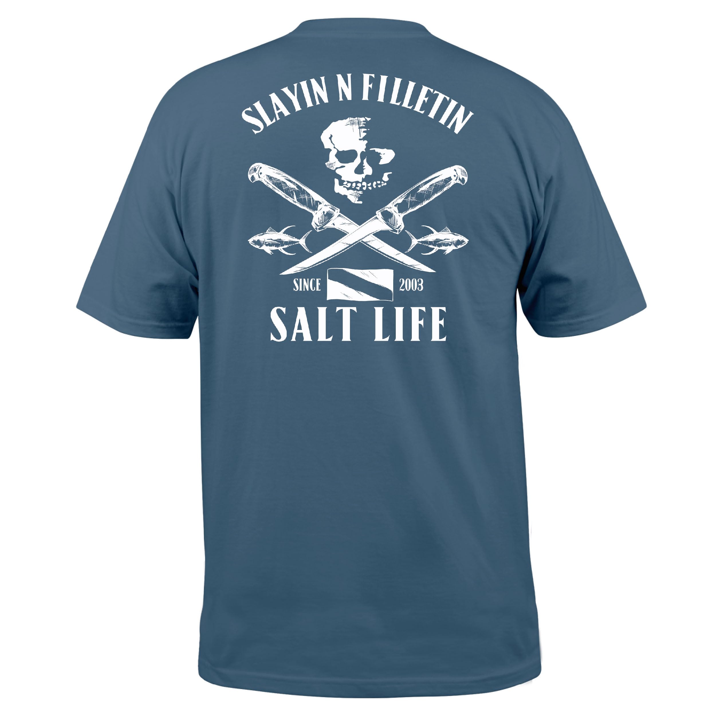 SALT LIFEmens What's for Dinner Short Sleeve Classic Fit Shirt T-Shirt