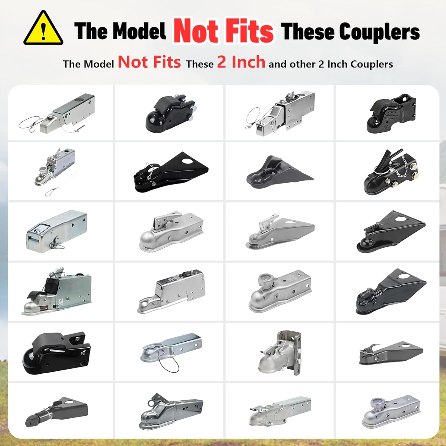 2025 Upgraded Trailer Hitch Locks Fits 2 5/16 Inch Coupler, Heavy Duty Trailer Lock, Anti-Theft Trailer Coupler Lock for RV, Trailer, Boat, Pickup with Keys (Red)