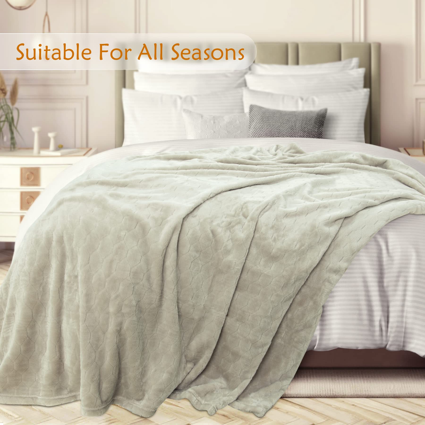 TOONOW Fleece Blanket Super Soft Cozy Throw Blanket 50" x 60" - Image 3