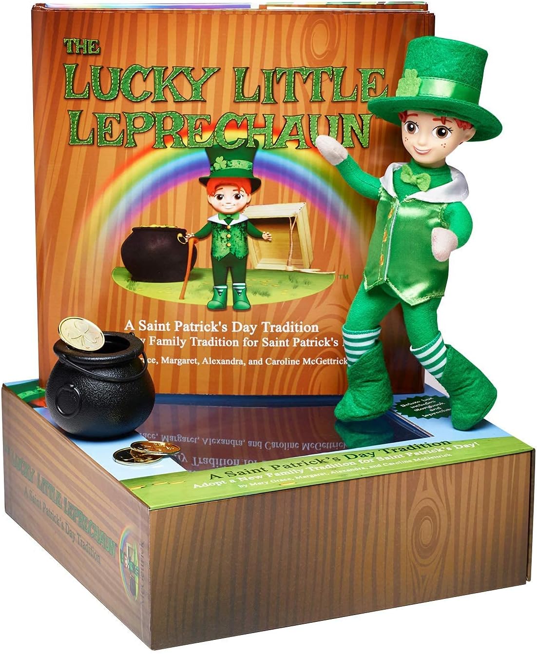 THE LUCKY LITTLE LEPRECHAUN - A Saint Patrick's Day Tradition Leprechaun Doll and Storybook Box Set