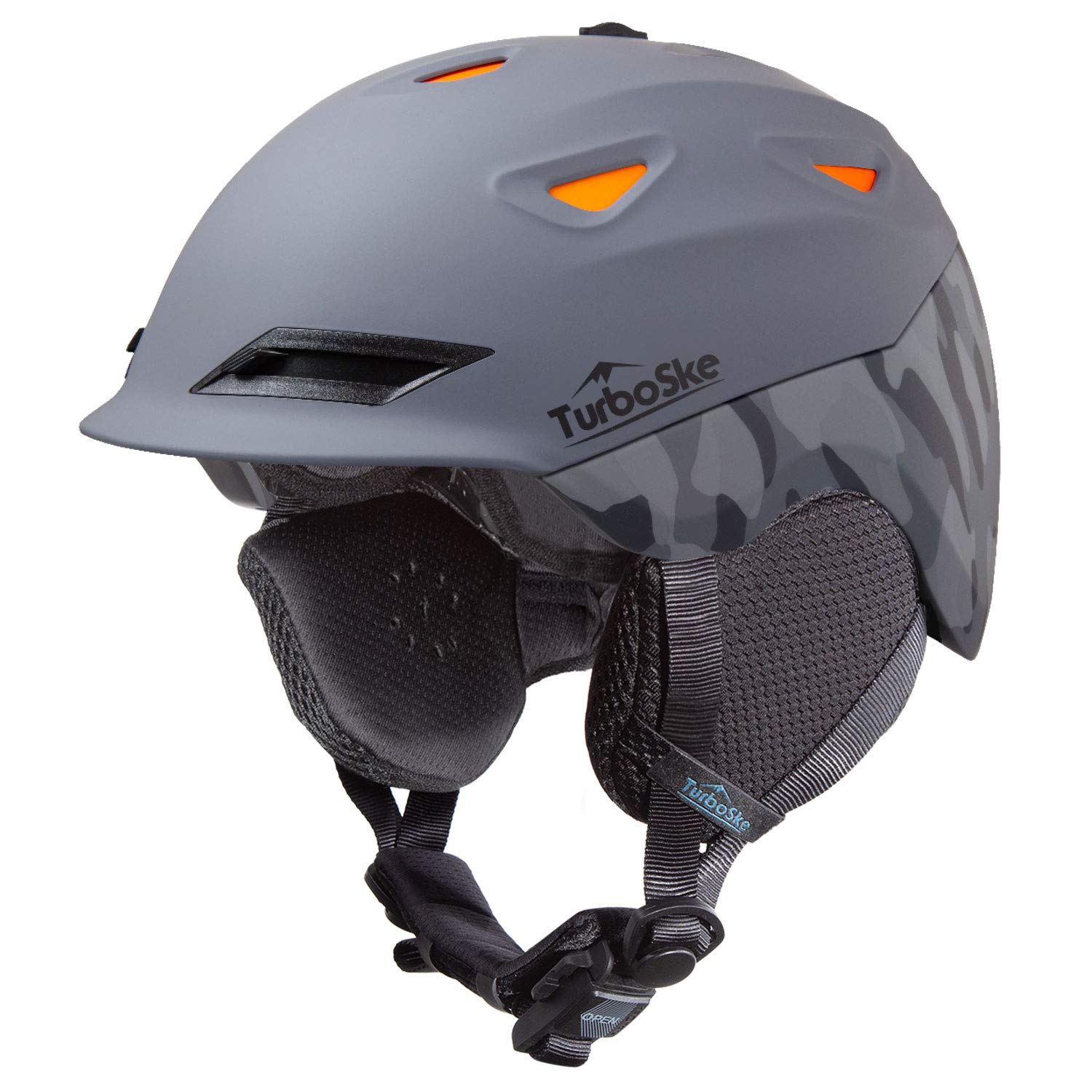 TurboSke Ski Helmet Snowboard Helmet - Active Ventilation Audio Compatible Snow Sports Luxury Helmet with ASTM Standard Safety for Men Women and Youth