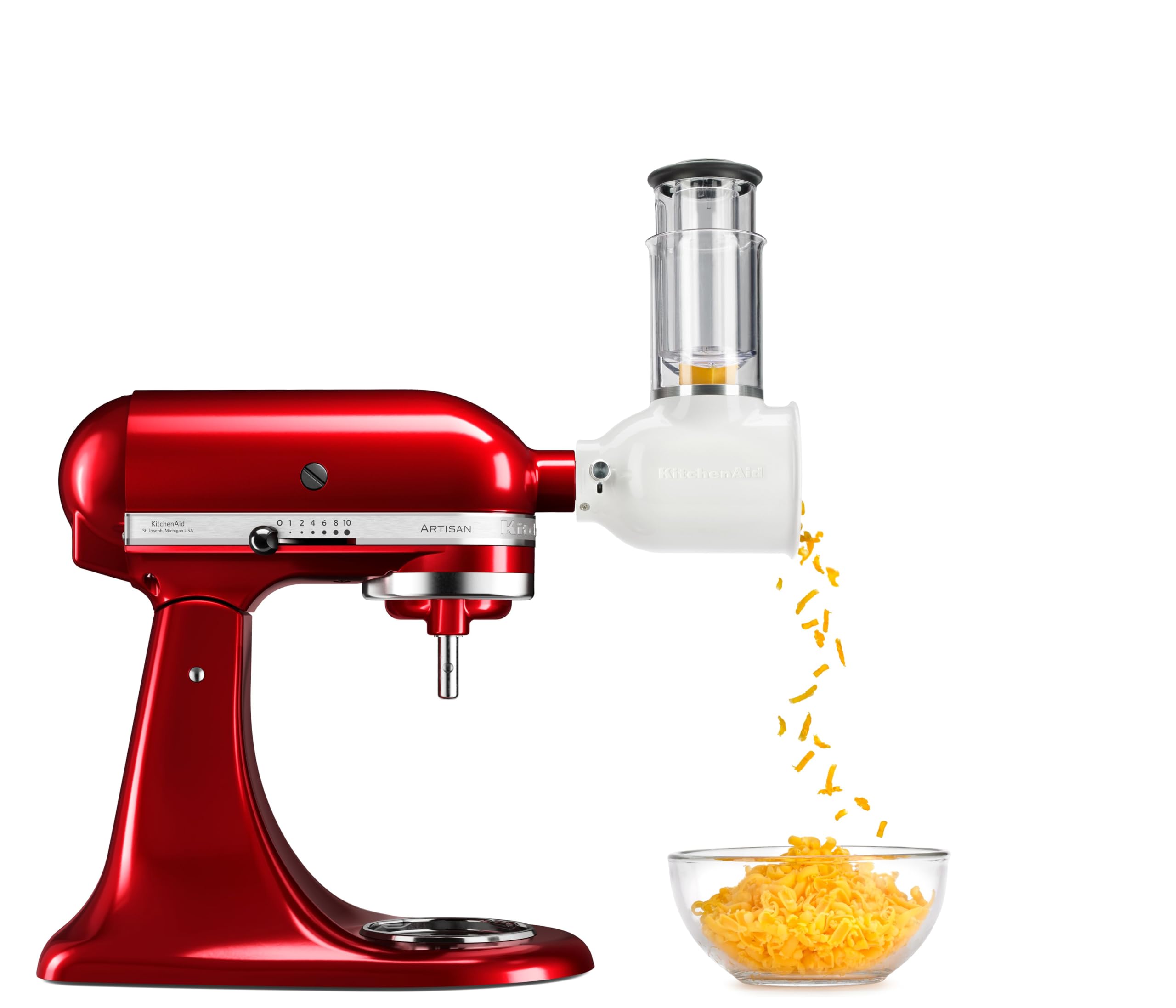 KitchenAid Accessoire Râpes - 5KSMEMVSC - Supplement de 3 Pièces de Râpes pour Légumes, Fromage et Plus - Trancheuse Rapide - Inox