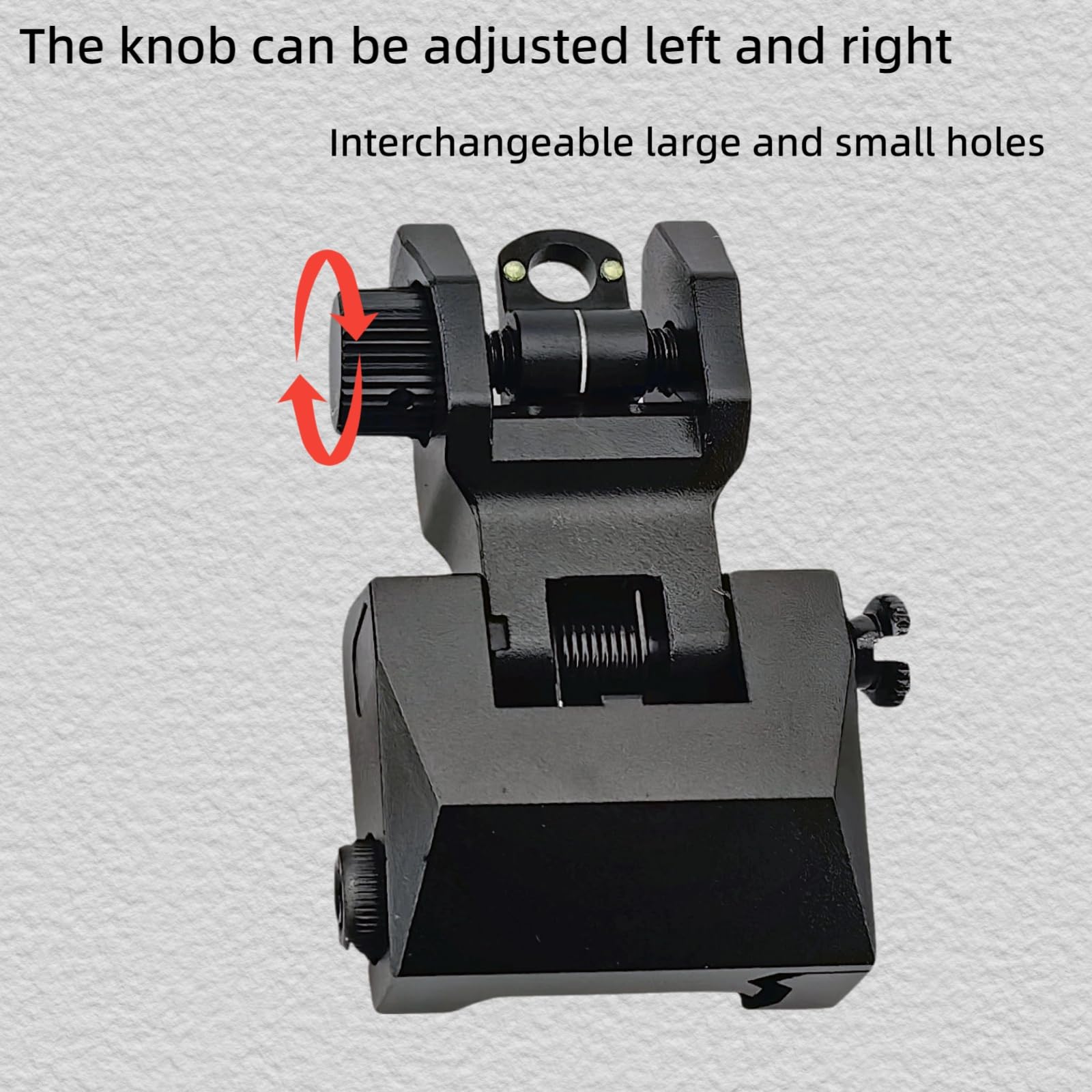 Flip-Up Iron Sight Set Red/Green Fiber Optic BUIS M-Lok Picatinny Aviation Aluminum