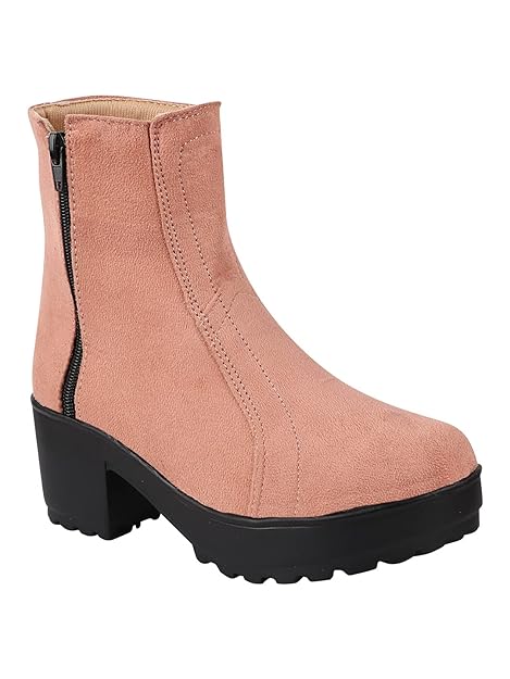 Shoetopia Girls Casual Solid Mid Top Heeled Boots