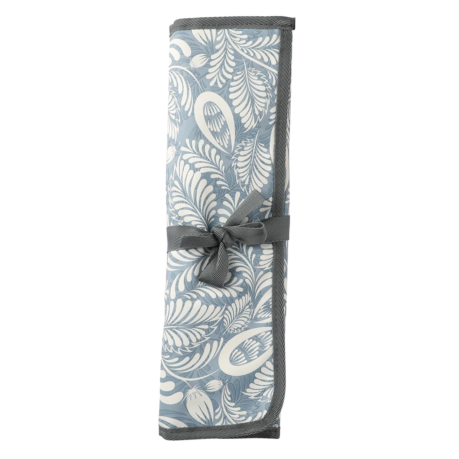 Juego de 5 ganchos vacíos de ganchillo, agujas de tejer, bolsa de accesorios de costura, color azul