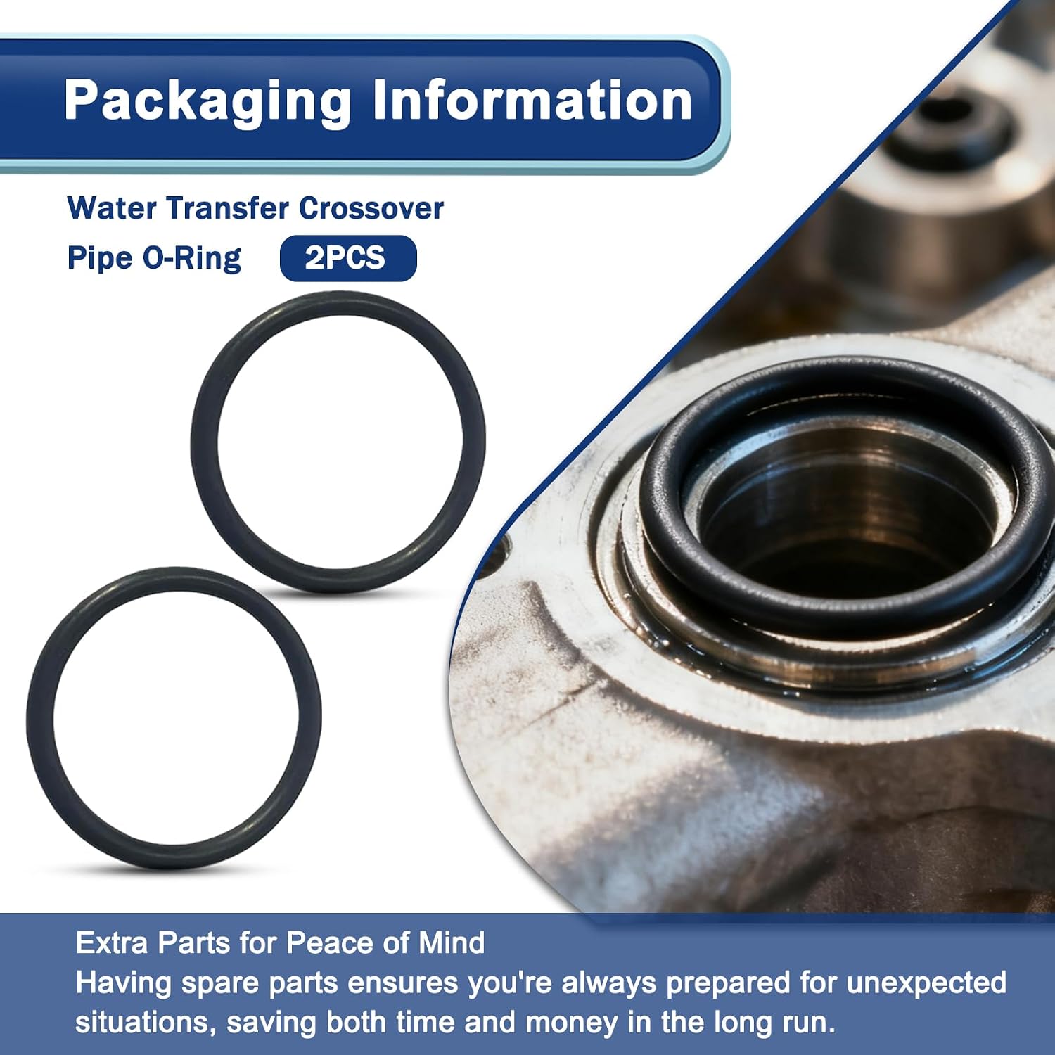 806933010 2Pcs Water Transfer Crossover Pipe O-Ring (33.7X3.5mm) Compatible with 1993-2019 Subaru Forester Outback Impreza Impreza WRX STi Turbo