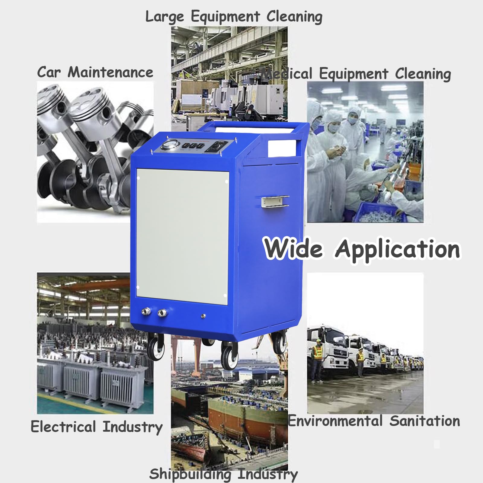 INTSUPERMAI Dry Ice Blasting Machine 120V Dry Ice Cleaning Machine 44 lbs Dry Ice Hopper Capacity Pellet Dry Ice Blaster Cleaners for Car Ship Cleaning NO Air Compressor