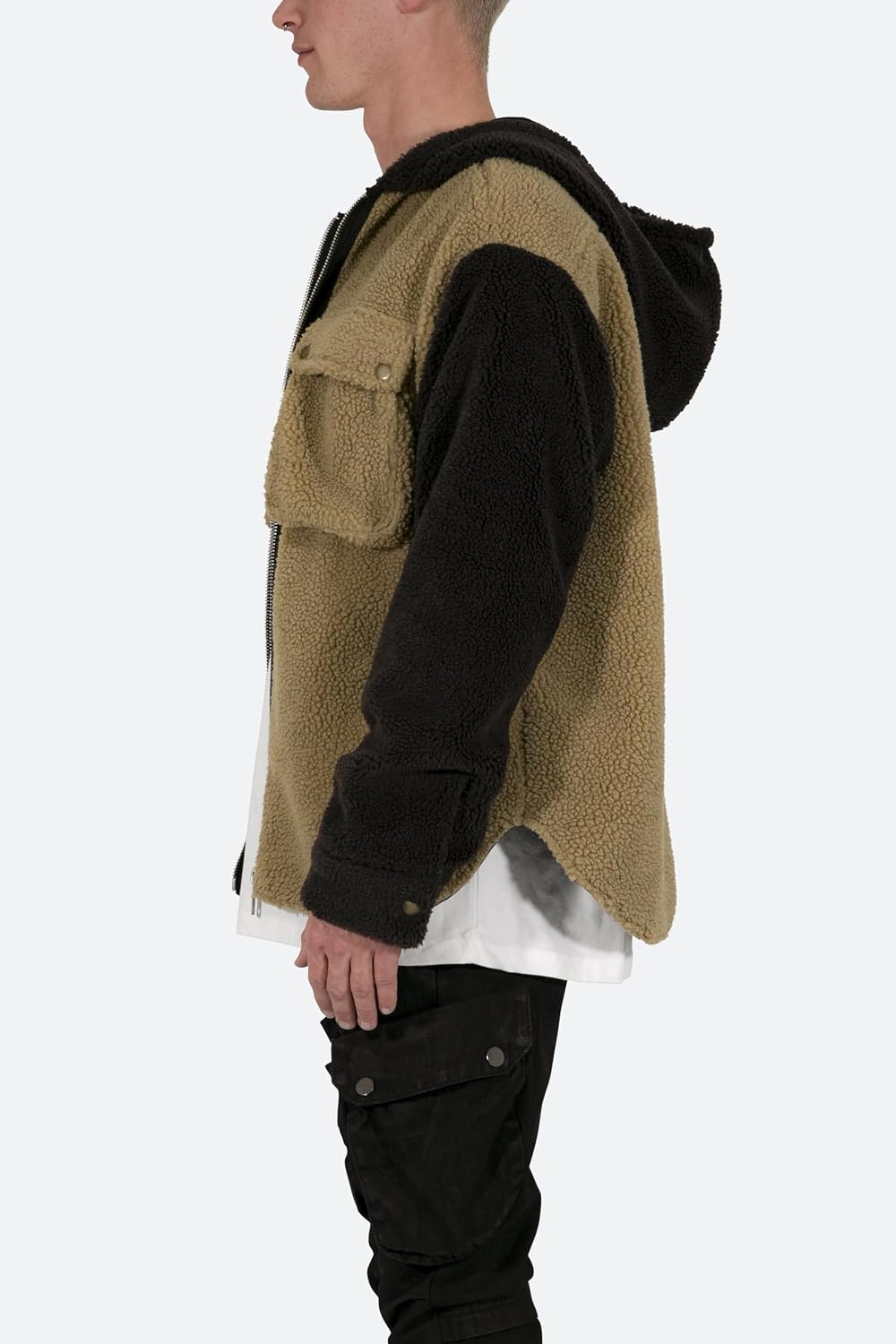 mnml Men's Two Tone Sherpa Zip Up Hoodie