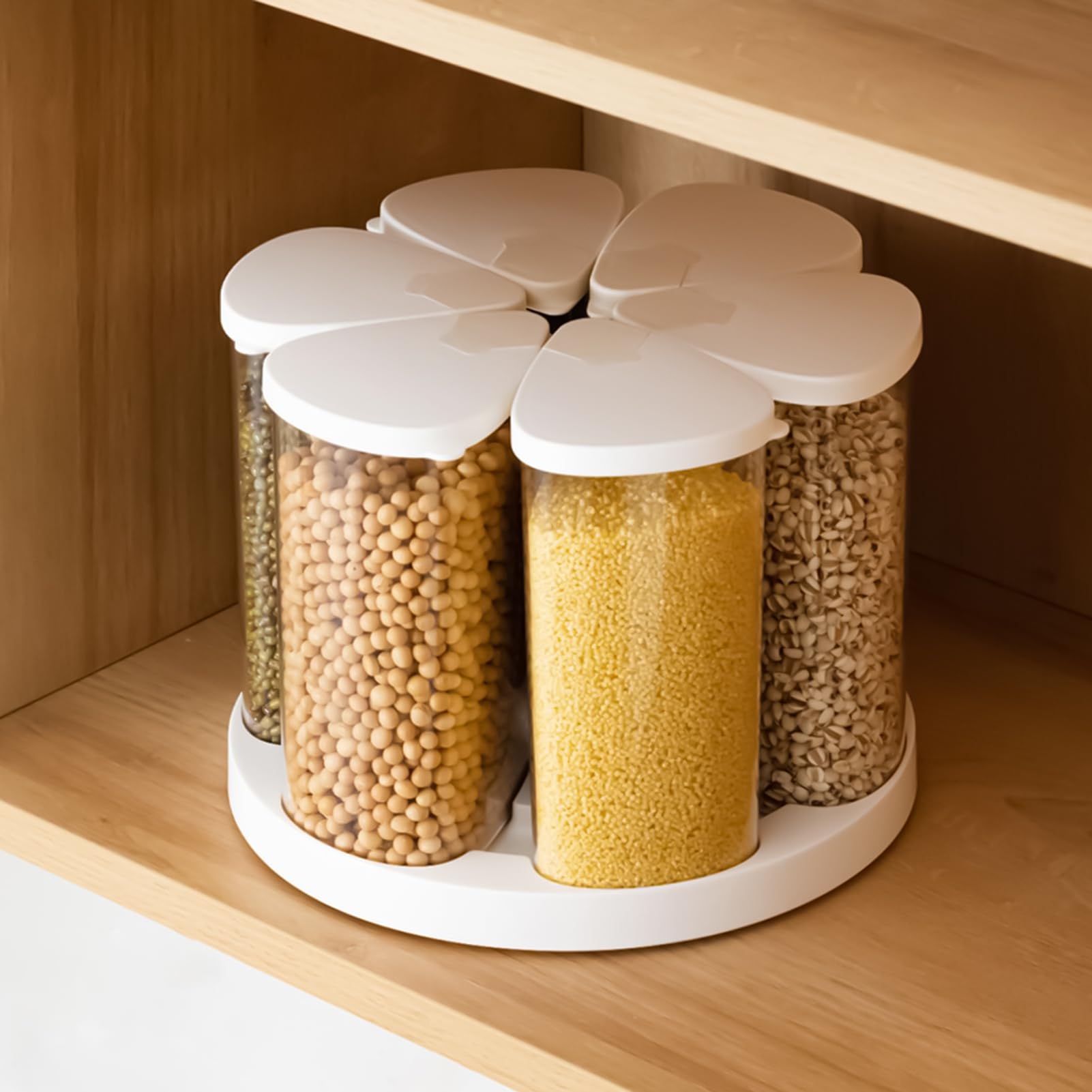 Dispensador Giratorio Cereales Organizador Recipientes Almacenamiento Porta | Contenedores De Alimentos Dispensador Cereales Para Cocina Despensa Armario Cereal Harina Azúcar Caramelos Snack