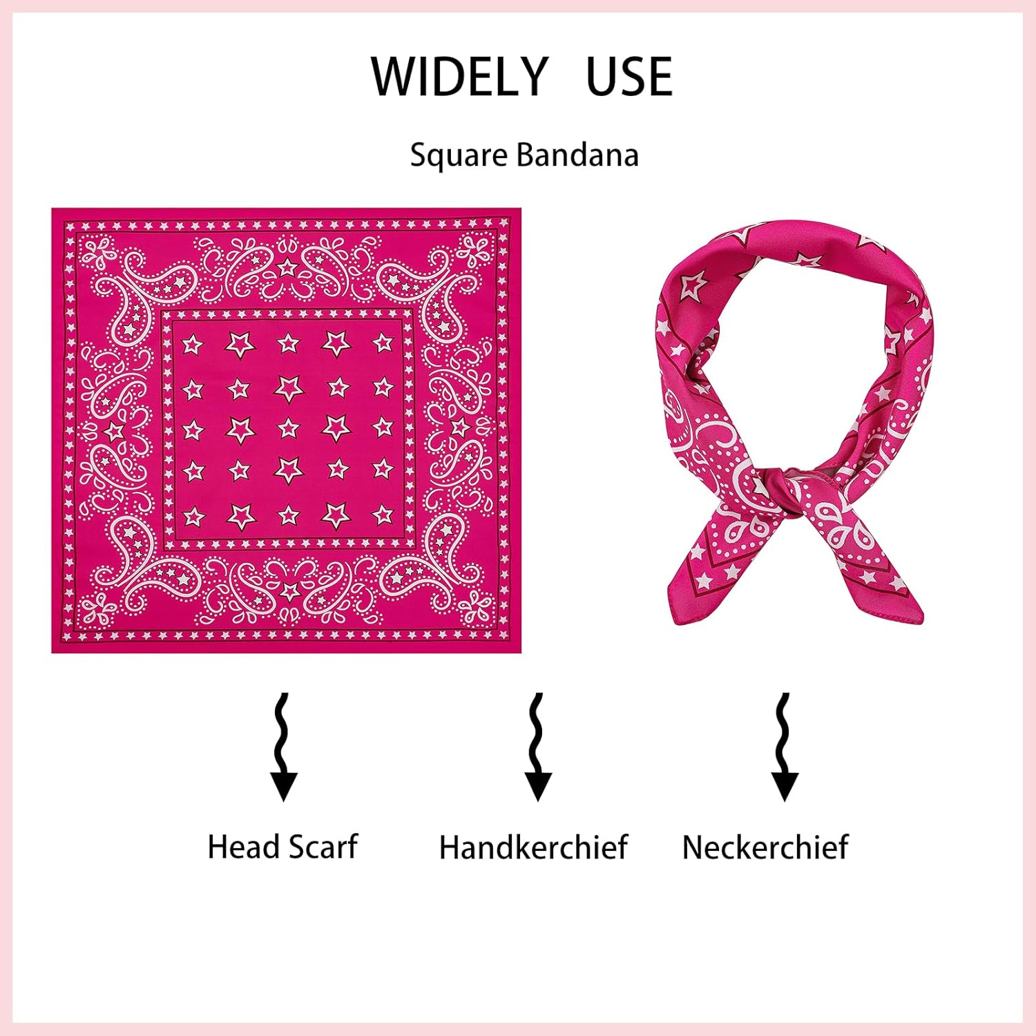 Dance Pig White Cowgirl Hat with Bandana,70s 80s Cowgirl Costume, Felt Cowboy Hats for Women Men Halloween Bachelorette Party - Image 4