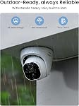 Reolink 4K PoE Système de caméra de sécurité avec détection de véhicule personnel, 8CH NVR 2TB HDD, 4pcs Extérieur IP Caméras à turbine, 24-7 Enregistrement, étanche, RLK8-800D4