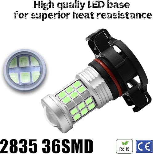 Vista 127 de Bombillas LED antiniebla superbrillantes de 3000 lm H8 H11, bombillas DRL de alta potencia 3030 chips con lente de proyector de repuesto