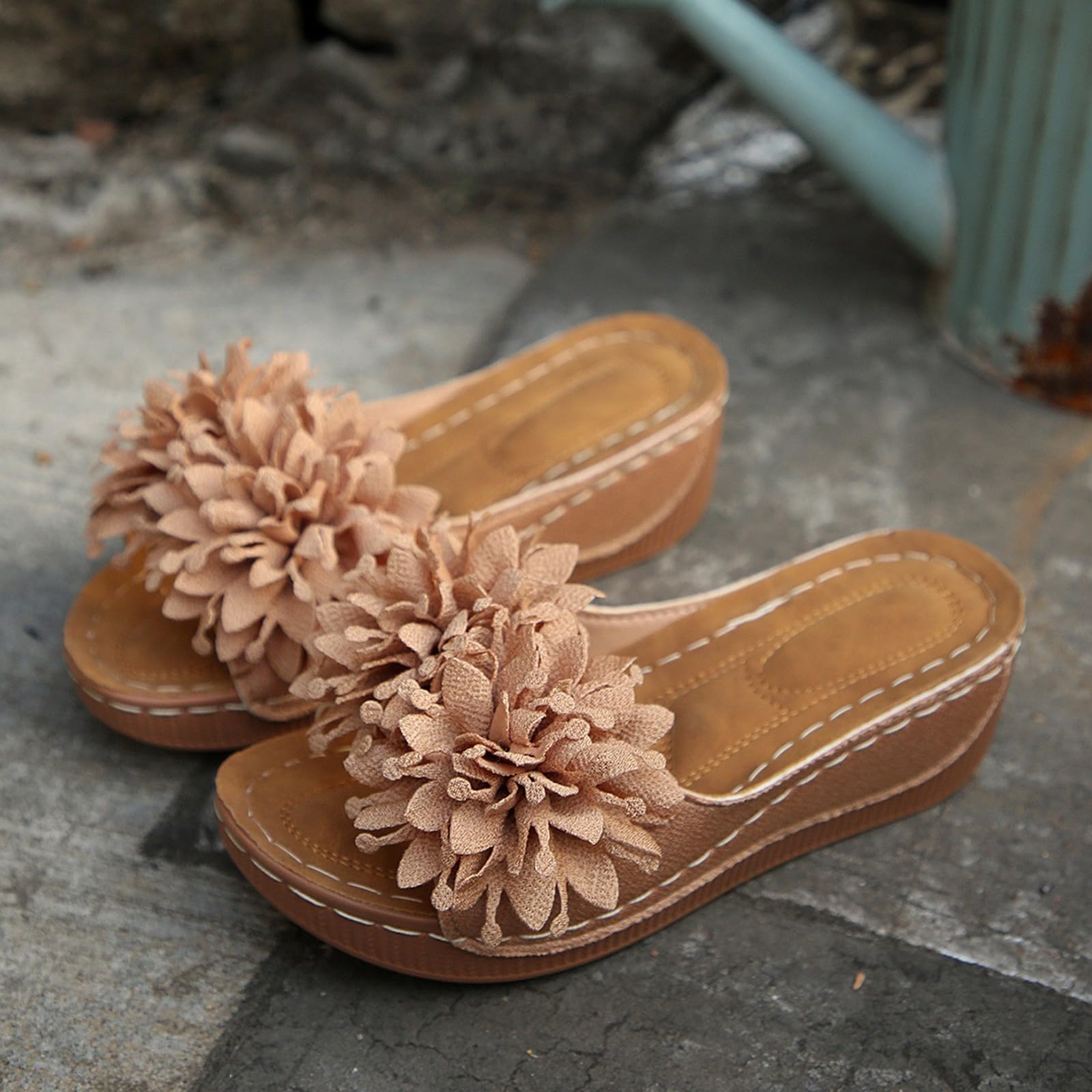 Generico Sandales Femme éTé Confortable Confortables LéGèRes AntidéRapantes Semelle Souple Respirantes Chaussures Femme éTé Mode Mules Support Pieds Larges Ville Usage Quotidien