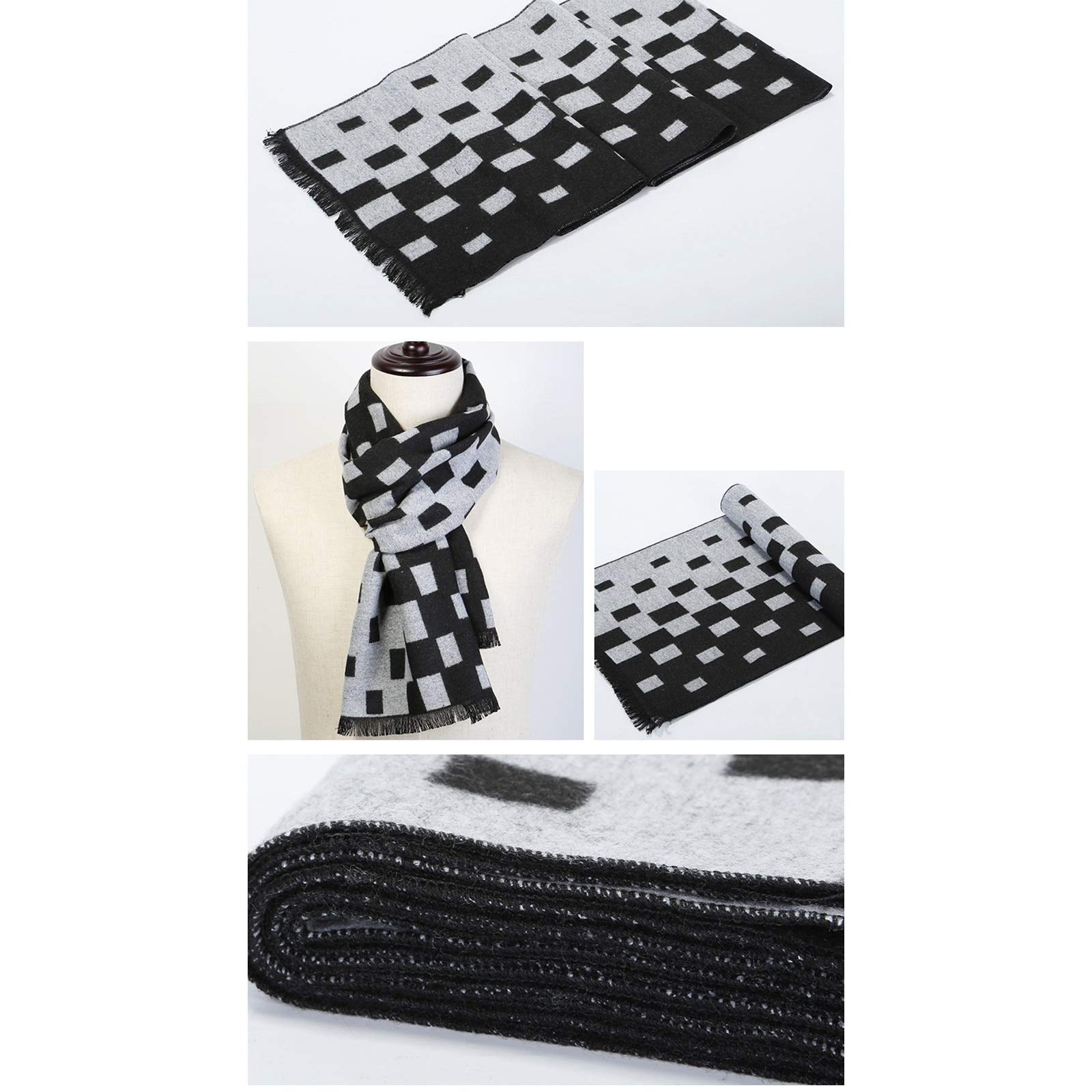 Scialle Stola Confezione regalo sciarpa da uomo calda autunno e inverno Sciarpa di fascia alta Moda Padre di mezza età Sciarpe morbide formali Confezione regalo (14 colori) Moda Autunno Inverno Caldo
