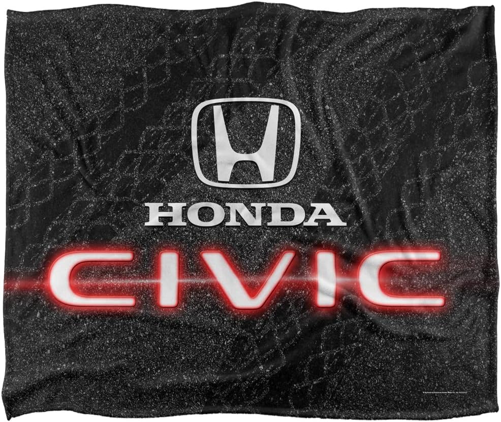Honda Auto Blanket, 50"x60" Civic Glow Logo Silky Touch Super Soft Throw Blanket