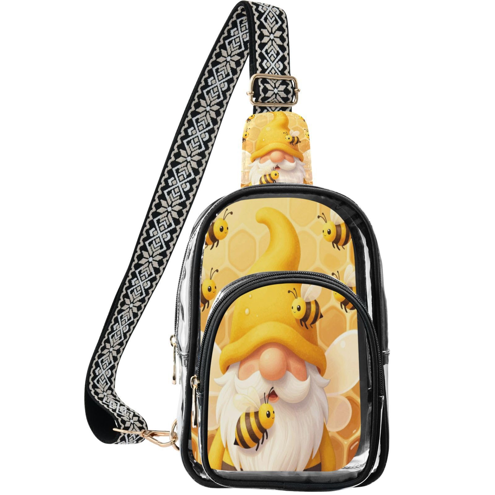 Bolso transparente linqin para control de seguridad con correa cómoda ajustable 8