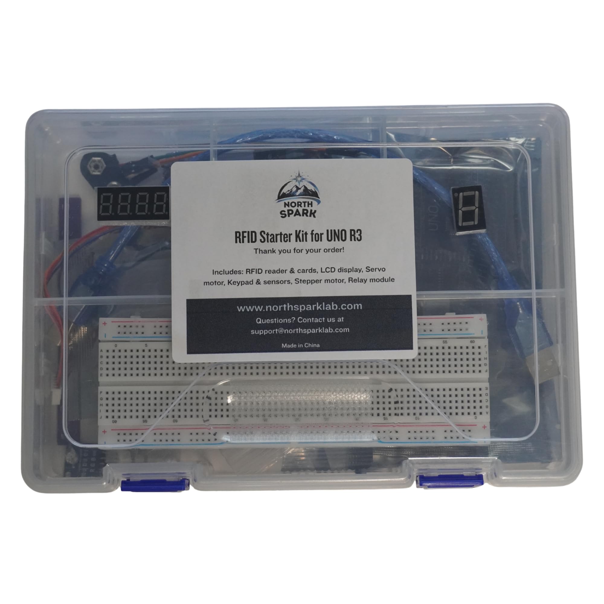 UNO R3 Starter Kit – 40PCS Electric Circuit & STEM Electronics Learning Kit, UNO R3 Compatible Board with Breadboard, Sensors, RFID, Motors & Components for Beginners & Hobbyists - 2