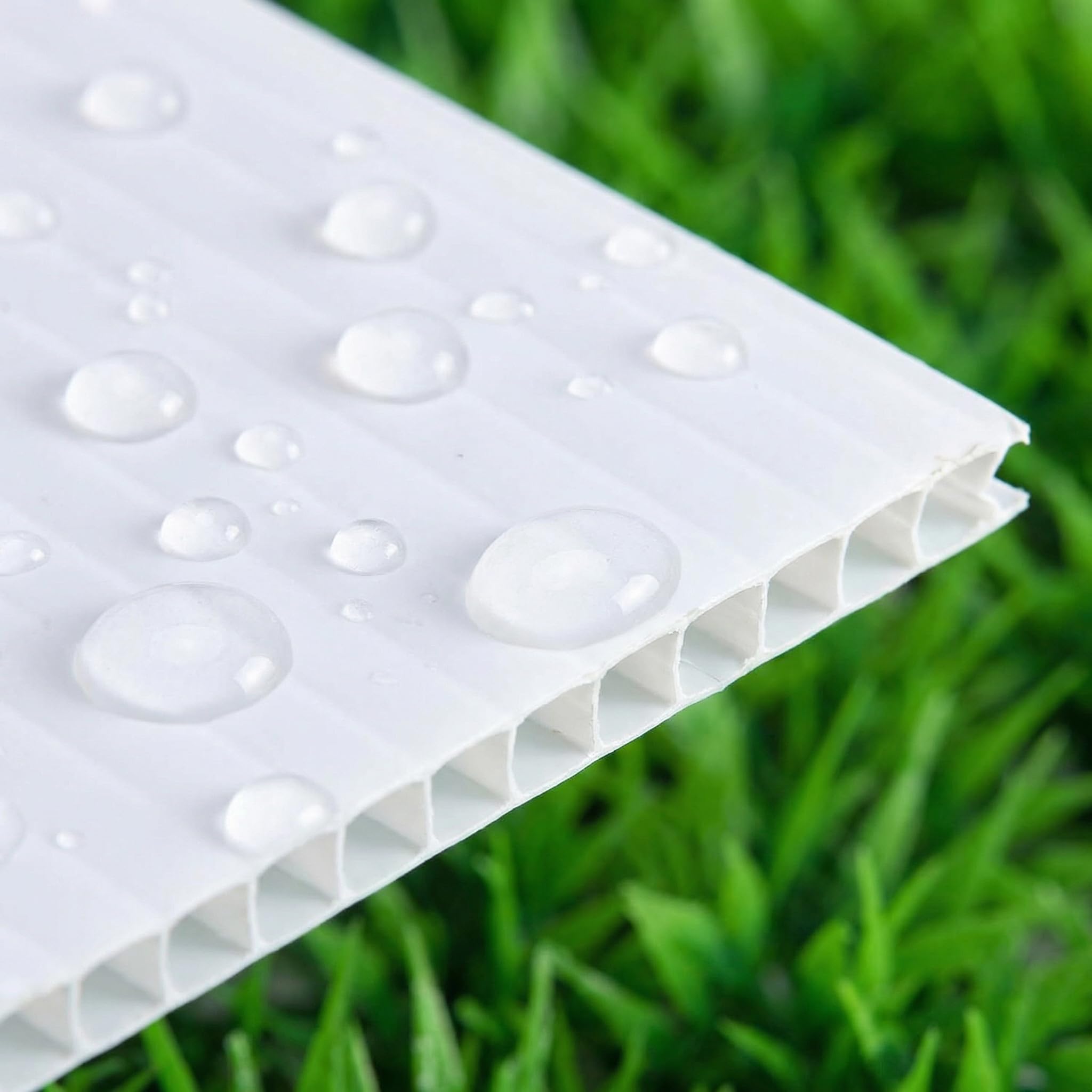 10 letreros grandes en blanco con estacas de 45,7 x 61 cm, kit de letreros de césped de plástico corrugado para venta de garaje, fiesta, cumpleaños, boda, campaña, estacionamiento, hazte