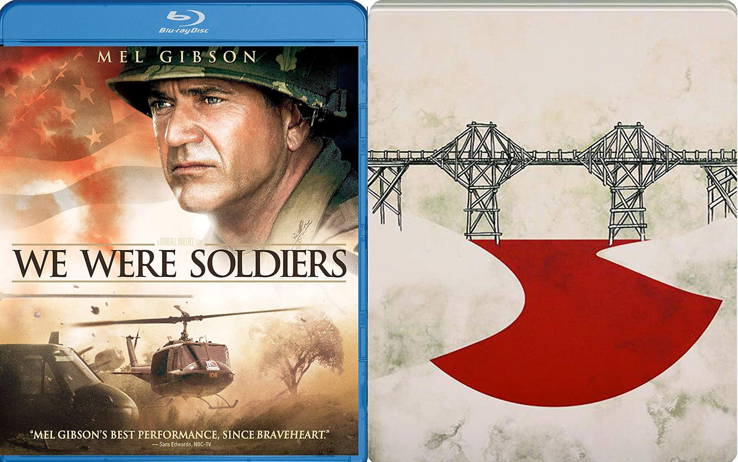 Explosive battle Blu-ray Steelbook The Bridge On the River Kwai + We Were Soldiers 2-Movie Bundle Double Feature War