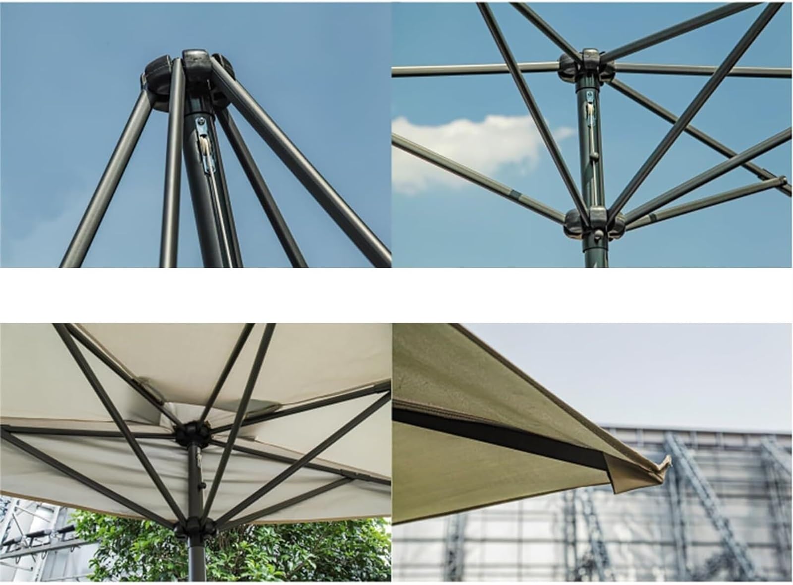 CMBSSTFC Parasol ogrodowy Parasol stołowy na zewnątrz Parasol Parasol Pół parasoli ogrodowych Parasol ogrodowy Parasol ścienny Prostokątny parasol bez podstawy Parasol rynkowy Parasol ogrodowy Parasol