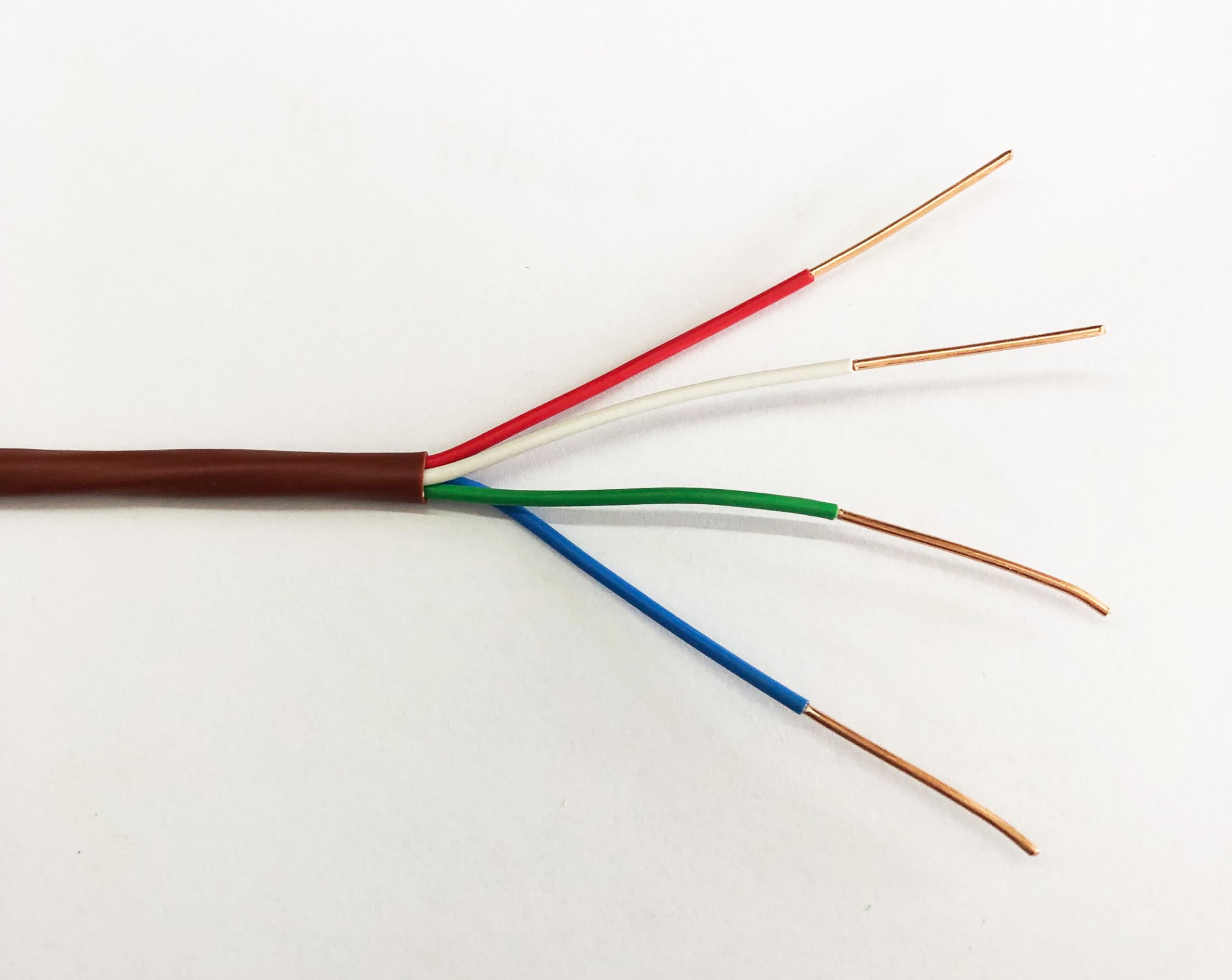 EASTWIRE 18/4 500ft Thermostat Wire, Solid Copper Wire, 18 Gauge Conductor, ETL Listed CL2 Power Limited Circuit Cable for Indoor/Outdoor Low Voltage