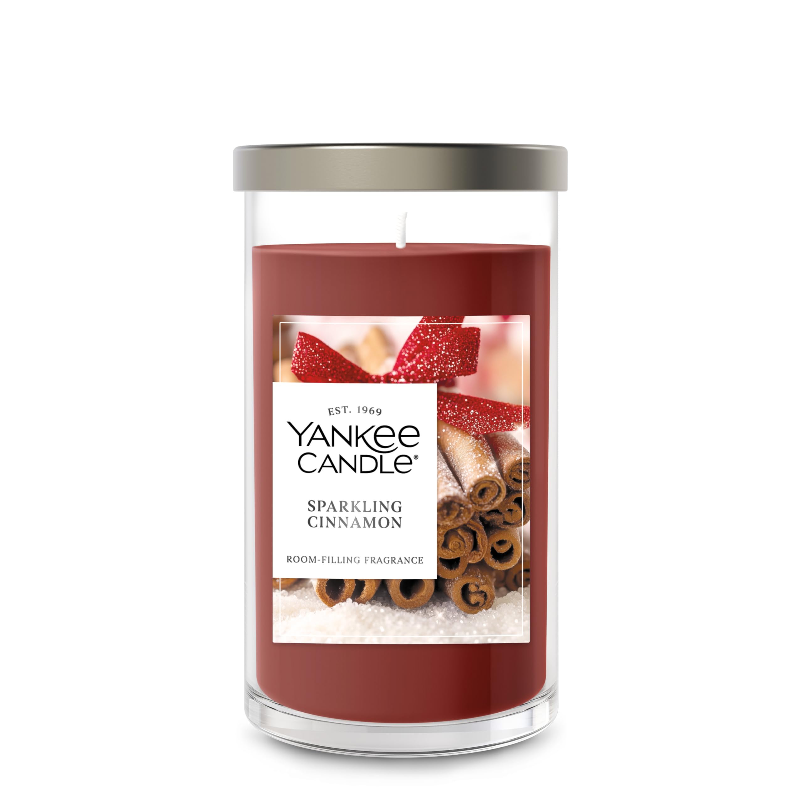 Amazon.com: Yankee Candle Sparkling Cinnamon Scented Candle, 14.25