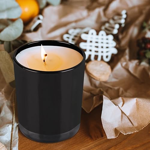 Miniatura 94 de Tarros de vela gruesos de 8 onzas para hacer velas, 15 unidades, tarros vacíos transparentes con tapas de madera para hacer velas, contenedor