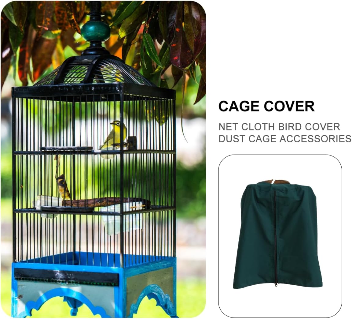 VOSAREA Round Bird Cage Cover Round Dome Top Parrot Cage Cover Waterproof and Windproof Ideal for Parrots Canaries and Cockatiels (Random Color)