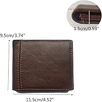 Vista 106 de Hombres Cool Eagle Wolf Caballo Totem Cuero Vaca Vertical Cartera Cremallera Multi-tarjeta Titular, Tótem de caballo, Minimalista