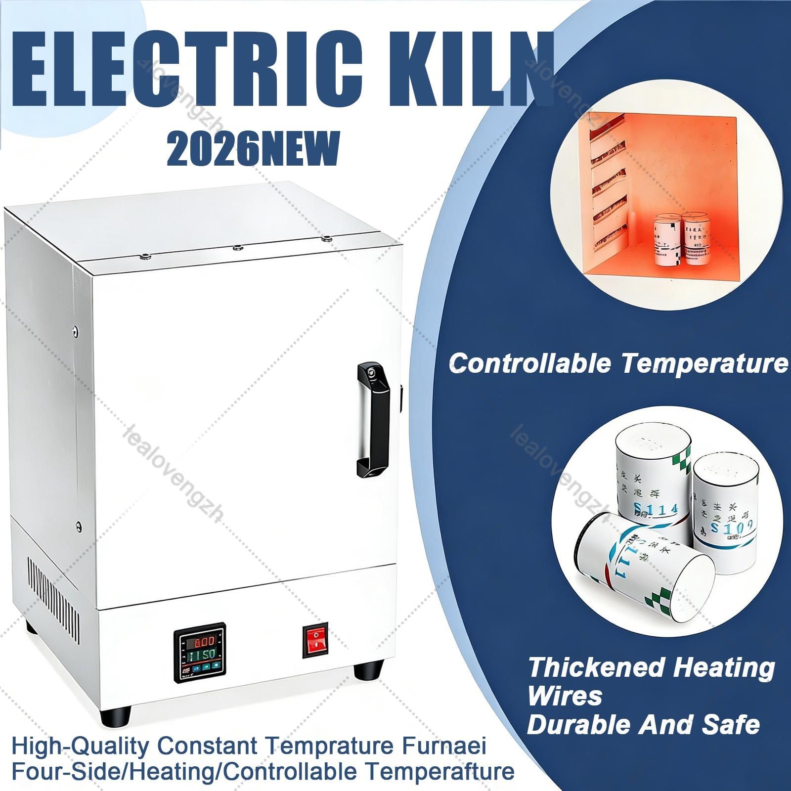 Horno EléCtrico Profesional para La FabricacióN De Joyas, Horno De FusióN De 2000 W para FundicióN De Metales Y CeráMica, Horno De Mufla Digital De 1150 °C/2102 °F (Blanco)