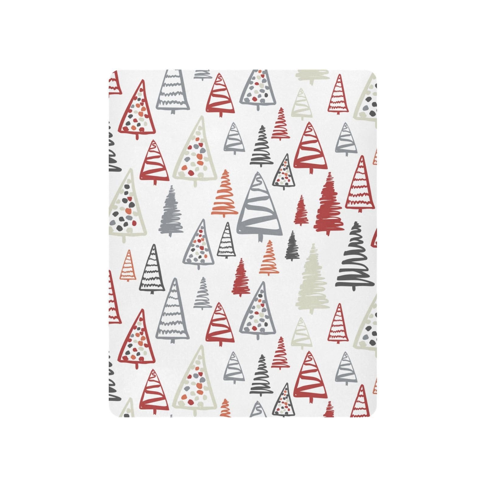 Moudou Christmas Tree Playard Sheet for Boy Girls, Soft Breathable Fitted Toddler Sheet for Standard Playard Bed Mattress, 39 x 27 x 5 Inch