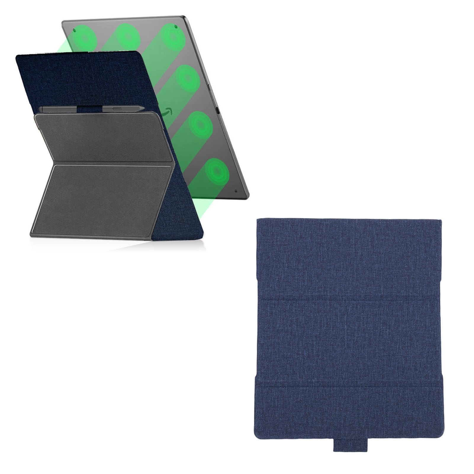 Custodia Protettiva per Kindle Scribe 2022 2024, Cover per Lettore di Libri Elettronici da 10,2 Pollici con Attacco Magnetico, Supporto Regolabile e Slot per Penna Dedicato, per (Blu scuro)