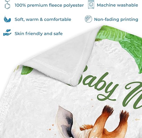 Miniatura 4 de Hyturtle Mantas de bebé personalizadas con nombre, mantas personalizadas para bebé niña, mantas personalizadas con temática de jirafa, manta de cama