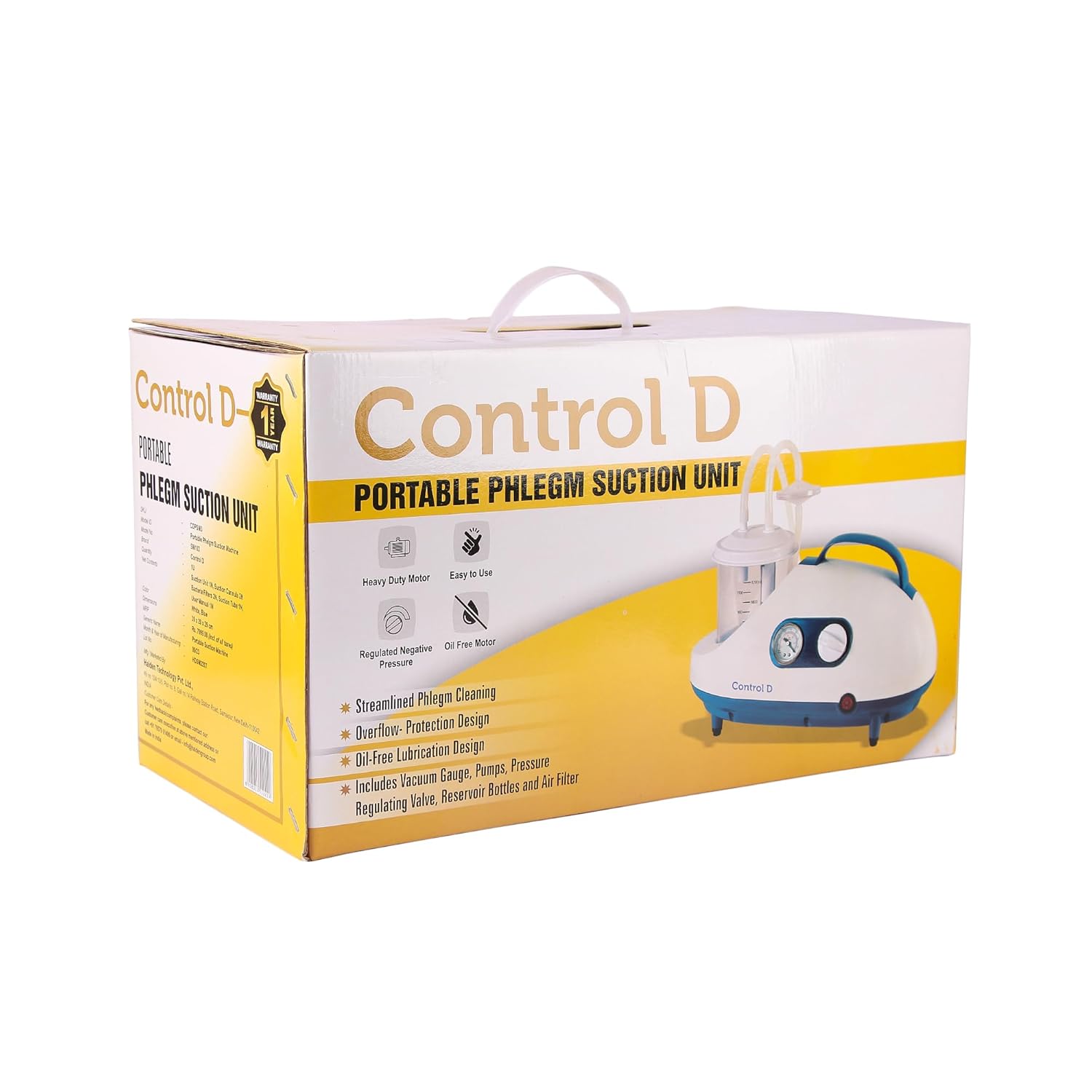 Control the D Portable Electric Cuff Suction Machine Unit with 1200 ml jar for home, clinic, dentist and hospital with 12 -month warranty Control the D Portable Electric Cuff Suction Machine Unit with 1200 ml jar for home, clinic, dentist and hospital with 12 -month warranty