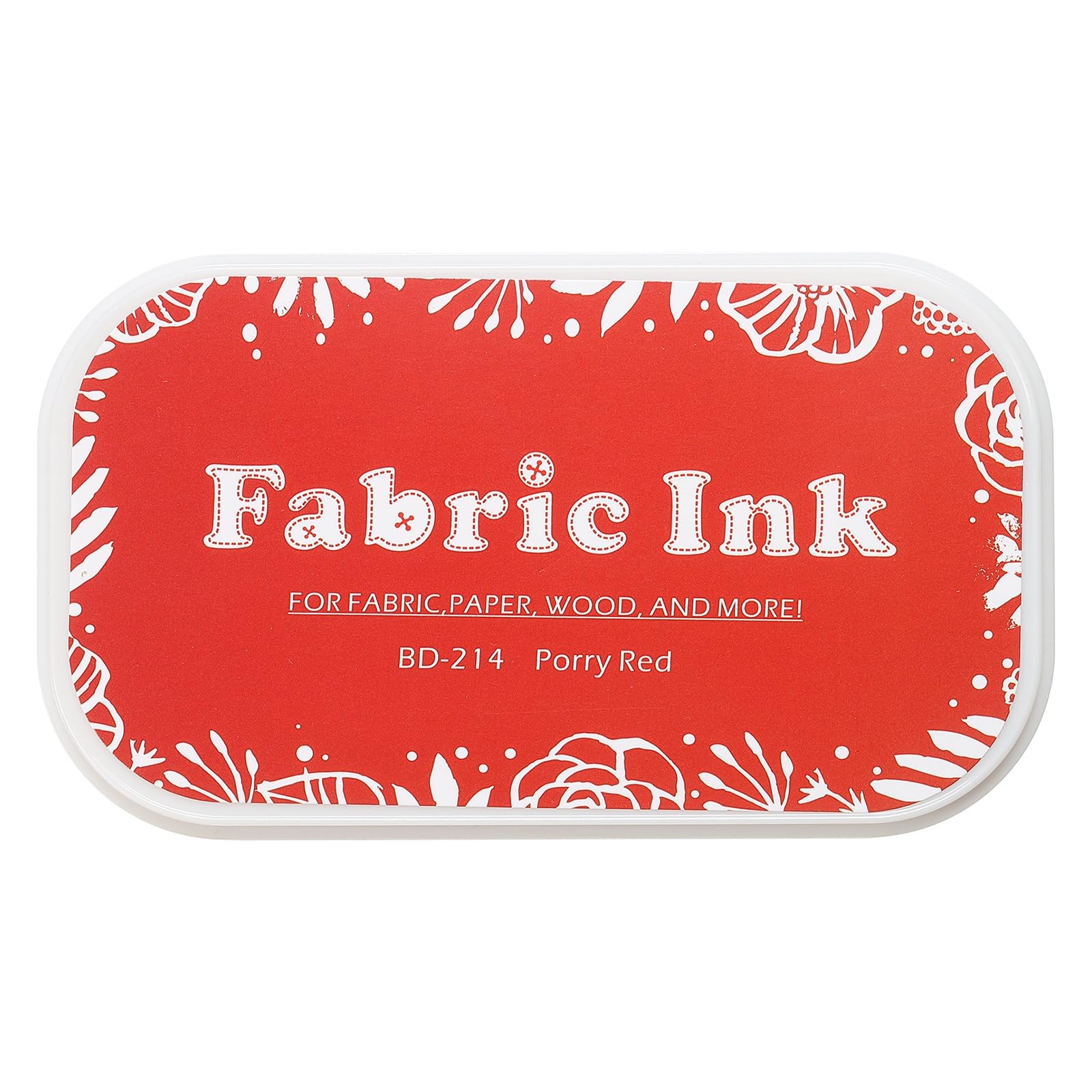 sourcing map Ink Pads for Stamps, 3.7x2.2 Inch Fabric Ink Pad for Cloth, Wood, Paper, Fingerprint, DIY Card Making, Red