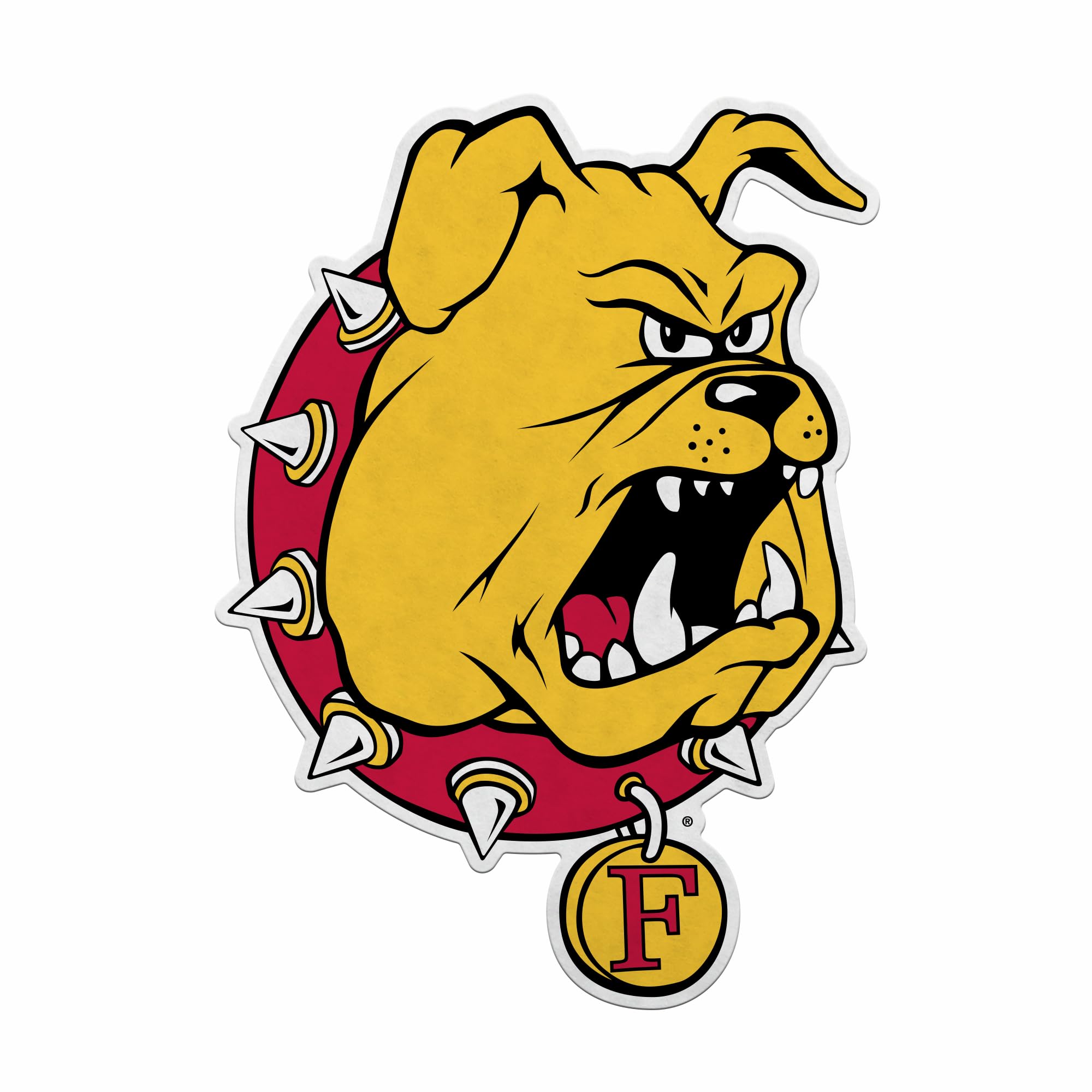 Fanion Ferris State Bulldogs Rico Industries en feutre deco murale de forme primaire