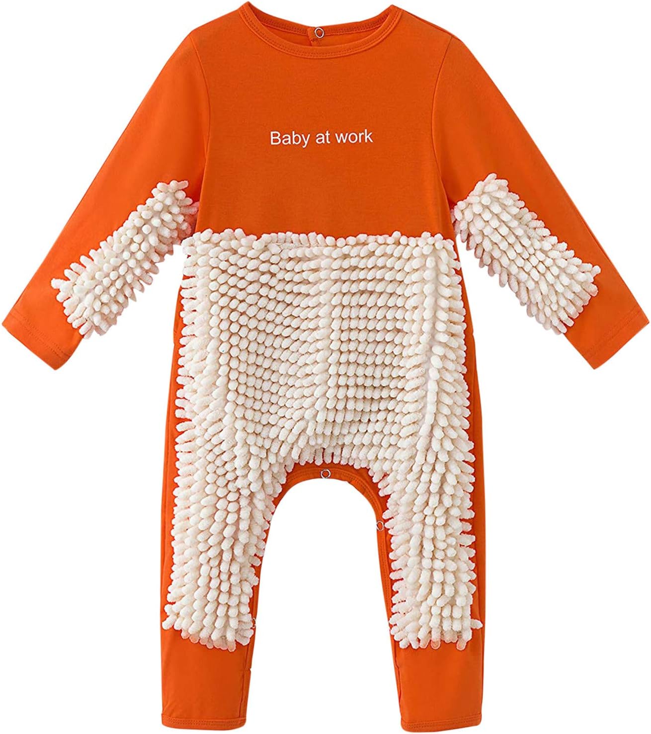 Amaone Baby Romper, Newborn Infant Baby Girls Boys Crawling Baby Mop Onesie Romper Jumpsuit Floors Cleaning Costume Clothes 0-24 Months Red