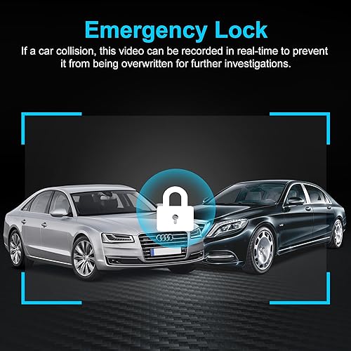 Miniatura 7 de Lcsiuco Cámara de salpicadero con espejo, cámara frontal y trasera, pantalla táctil IPS de 9.66 pulgadas, versión nocturna, medios de vapor, monitor