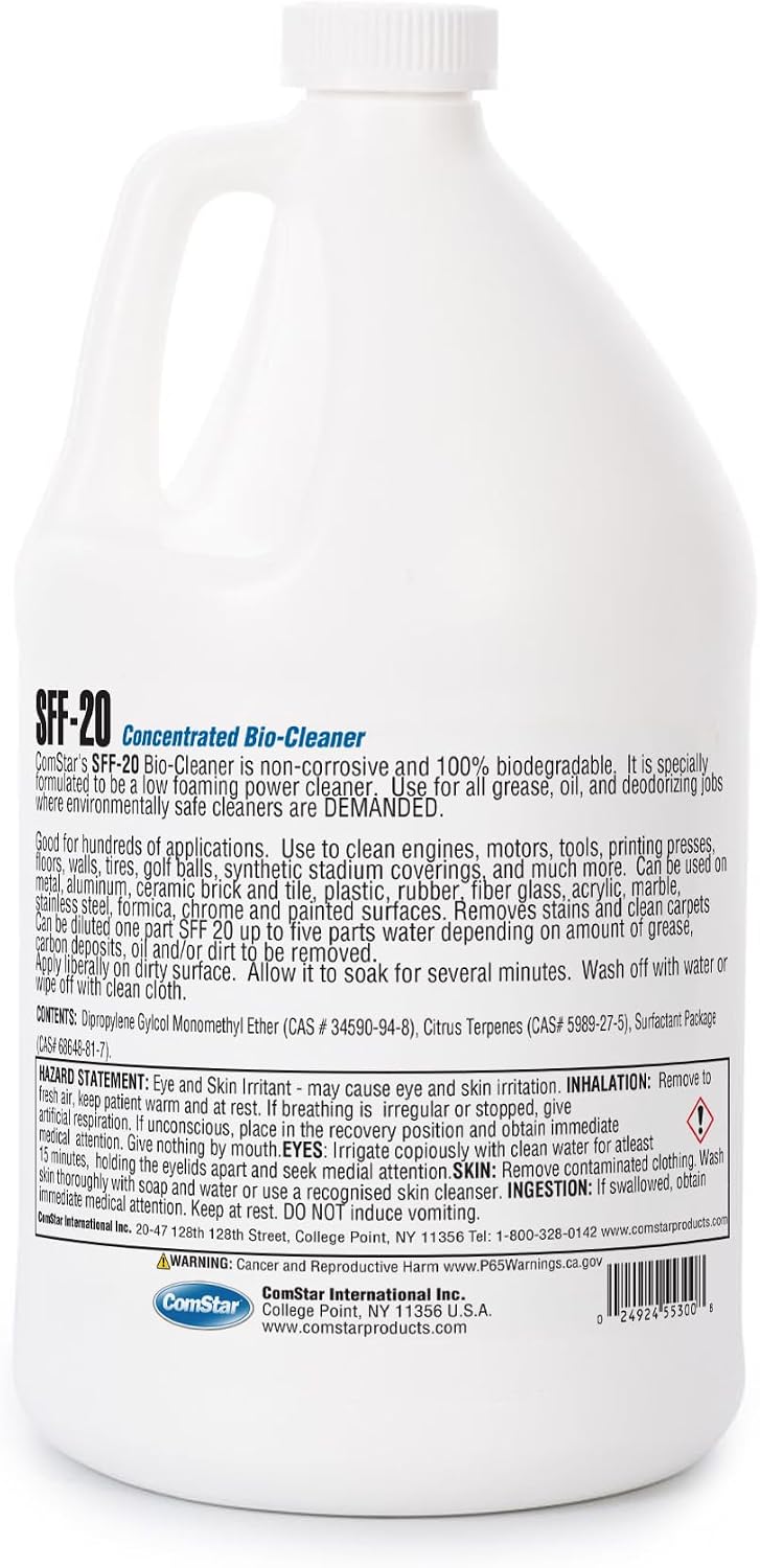 SFF-20 HD, 1 Gallon, Mechanical Parts Cleaner, Heavy-Duty Degreaser, Non-Toxic, Non-Corrosive, CFC-Free, USDA Approved, Removes Grease, Oil & Carbon (55-300)