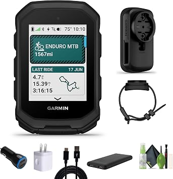 Garmin Edge MTB Rugged GPS Bike Computer with Top Tube Mountain Bike Mount, Preloaded, Full-Color Trail Maps and Advanced Performance-Tracking for Bikers + More