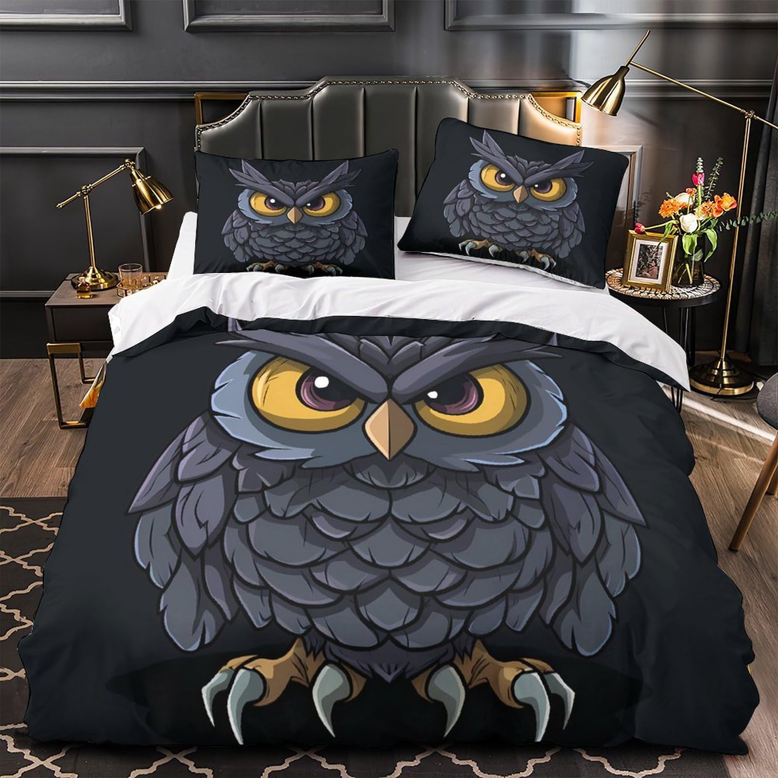 Housse de couette dessin animé 3D hypoallergénique et respirante 200x200