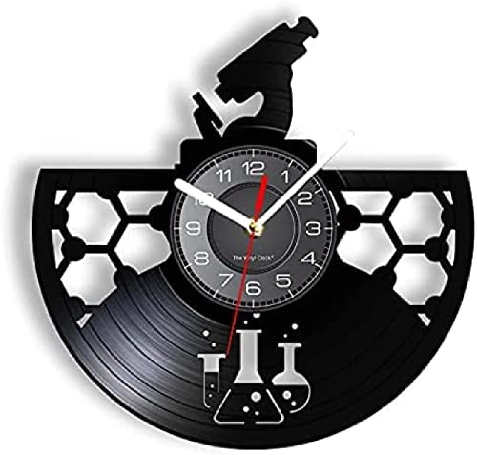 Horloge murale vinyle mecanisme silencieux sans tic-tac ideal pour classe de biochimie
