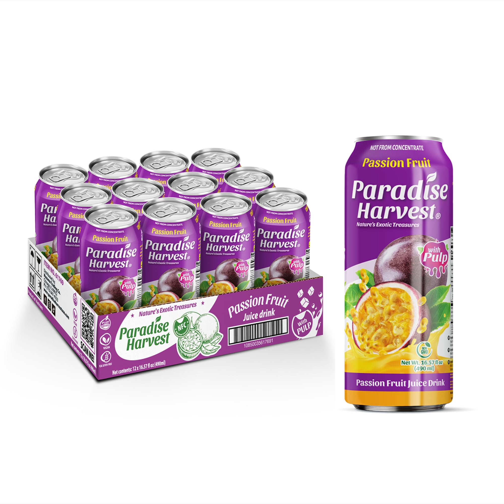 Amazon.com : Paradise Harvest Passsion Fruit Juice Drink with Pulp