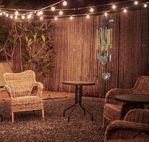 Miniatura 3 de Carillón de viento de ángel de tono profundo regalo conmemorativo de condolencias al aire libre para duelo y condolencia, en memoria de un ser